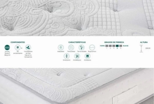 Colchón viscoelástica soja natural, Mod. Memory Colchones en Bilbao