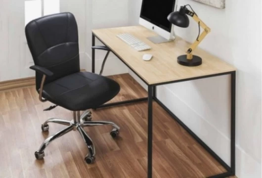 Silla escritorio símil piel blanco con brazos Mod. Mary