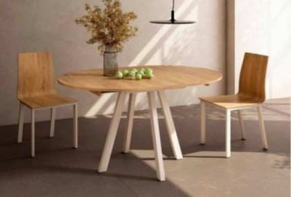 Mesa de comedor Ø 90 extensible, Mod. Liora Mesas de comedor en Bilbao