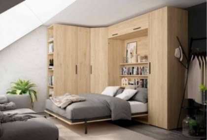 Dormitorio juvenil con cama abatible vertical, Mod. Ginera Camas abatibles en Bilbao
