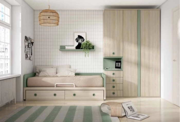 Dormitorio juvenil con armario, Mod. Madrigal Dormitorio Completo juvenil en Bilbao