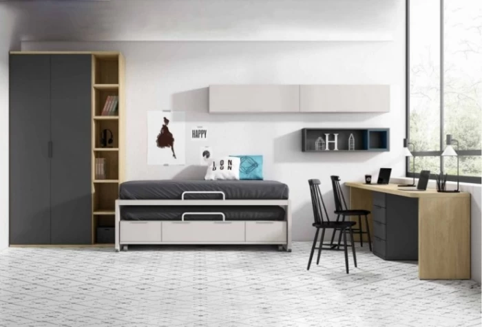 Dormitorio juvenil completo, Mod. Pez Dormitorio Completo juvenil en Bilbao