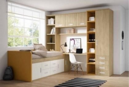Dormitorio juvenil con puente, Mod. Dinah Dormitorio Completo juvenil en Bilbao