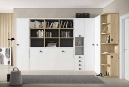 Dormitorio juvenil con cama abatible horizontal, Mod. Dipper Camas abatibles en Bilbao