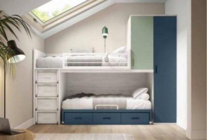 Dormitorio juvenil con litera, Mod. Grenda