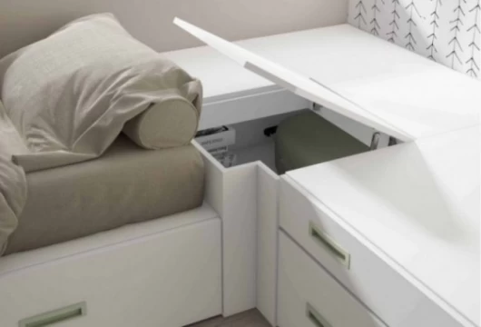 Dormitorio juvenil con 3 camas, Mod. Igor