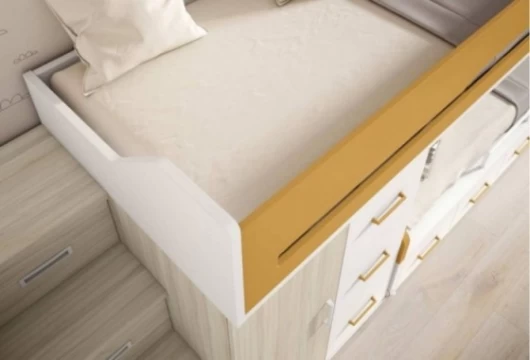 Dormitorio juvenil con cama tren, Mod. Isabela