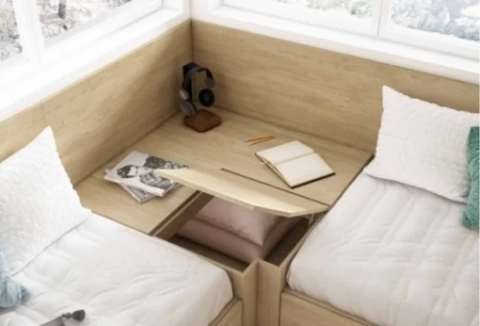Dormitorio juvenil con 2 camas, Mod. Petunia Dormitorio Completo juvenil en Bilbao