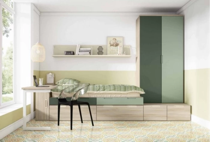 Dormitorio juvenil completo, Mod. Nala Dormitorio Completo juvenil en Bilbao