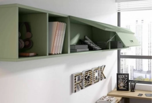 Dormitorio juvenil con zona de estudio, Mod. Rubí