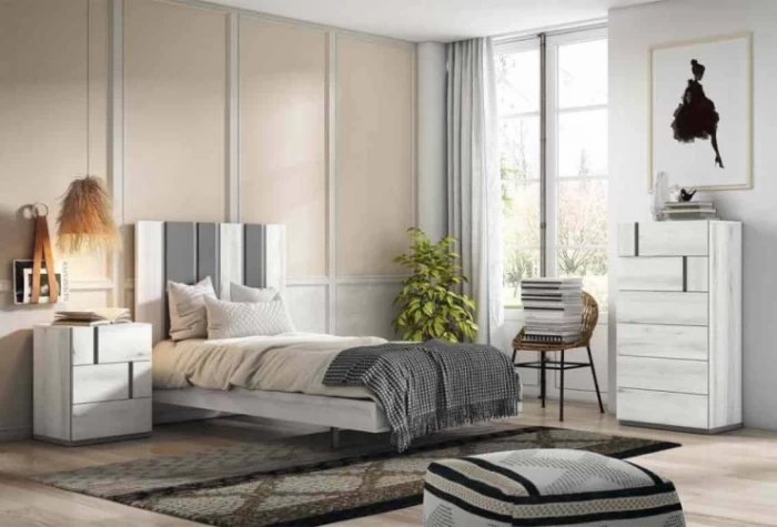 Cama 105 y mesita Mod. Adhara Conjuntos Dormitorio en Bilbao