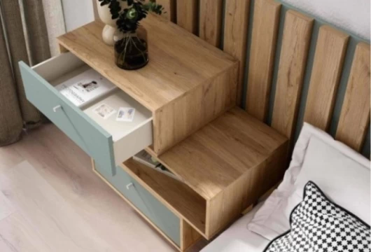 Mesita de noche 1 cajón, Mod. Aros Mesitas de noche en Bilbao