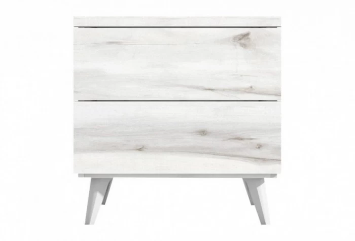 Mesita de noche de 2 cajones, Mod. Noix Mesitas de noche en Bilbao