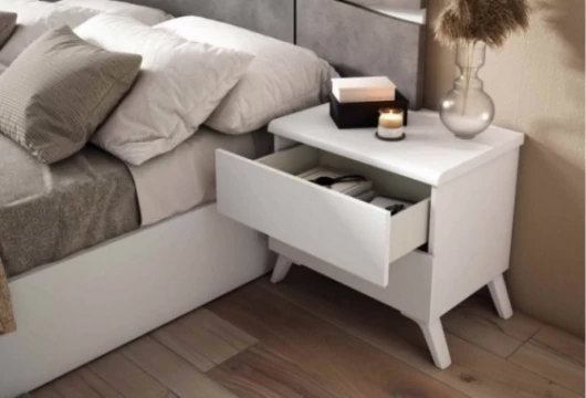 Mesita de noche de 2 cajones, Mod. Noix Mesitas de noche en Bilbao