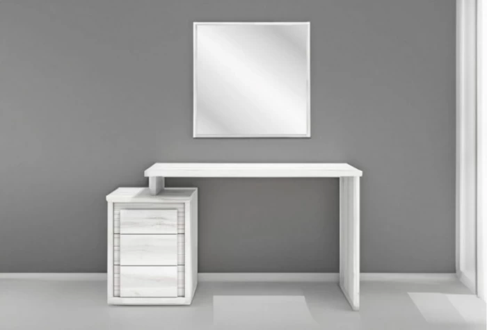Escritorio-tocador con espejo, Mod.Leuka