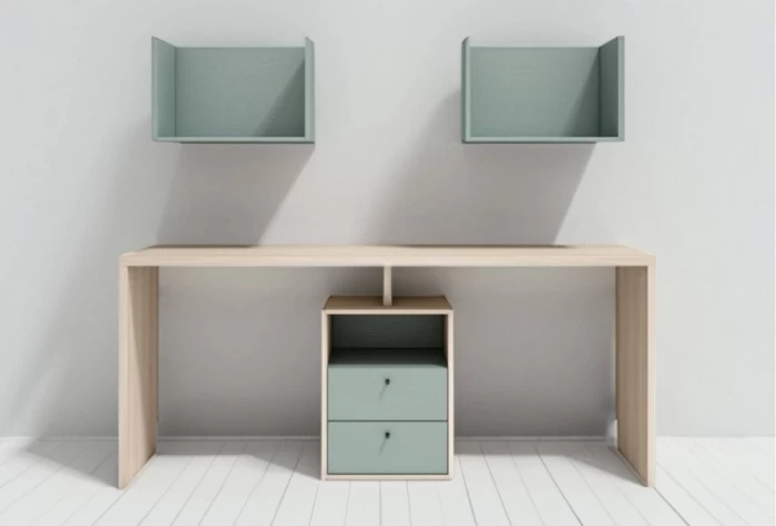 Escritorio juvenil doble, Mod. Dotiris