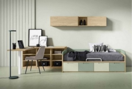 Dormitorio juvenil con sobre angular Mod. Sparkle Dormitorio Completo juvenil en Bilbao