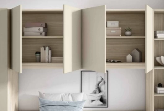 Dormitorio juvenil con puente y libreria Mod.Luffy Dormitorio Completo juvenil en Bilbao