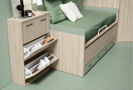 Dormitorio juvenil con armario rincon y zapatero Mod. Anakin Dormitorio Completo juvenil en Bilbao