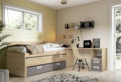 Dormitorio juvenil con mesa estudio, Mod. Meda Dormitorio Completo juvenil en Bilbao