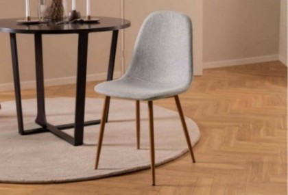 Silla de comedor tapizada gris claro, Mod. Licea Sillas de Comedor en Bilbao