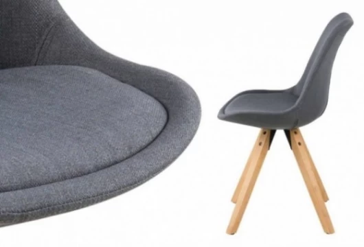 Silla de comedor gris base 4 radios, Mod. Amid Sillas de Comedor en Bilbao