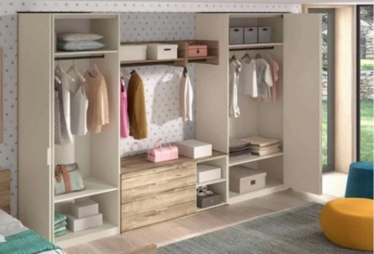 Armario p.plegables vestidor, Mod. Josebe Armarios juveniles en Bilbao