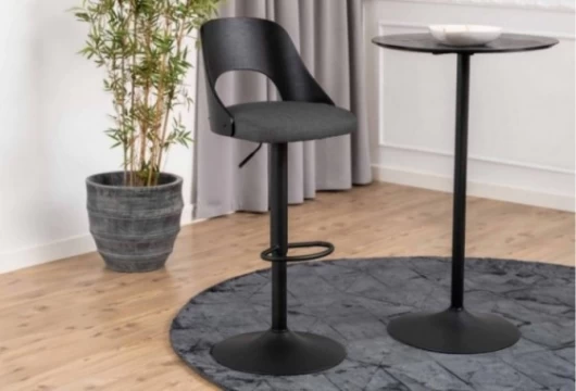 Taburete tapizado gris, Mod. Lucky Taburetes de Comedor en Bilbao