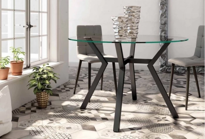 Mesa de comedor Ø t.cristal, Mod.Arnor Mesas de comedor en Bilbao