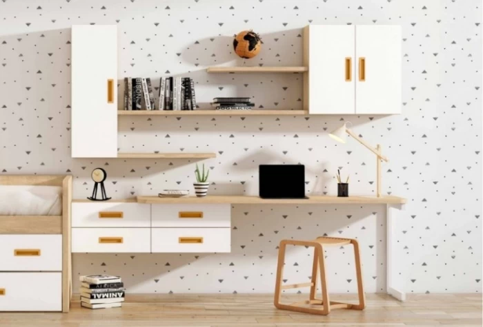 Escritorio juvenil con estantes, Mod. Aladar