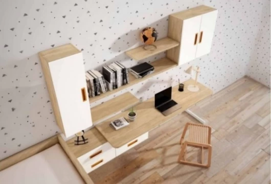 Escritorio juvenil con estantes, Mod. Aladar