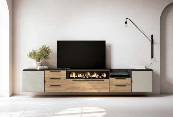 Mueble de salón de 330 cm, Mod. Vasilis Muebles de TV en Bilbao
