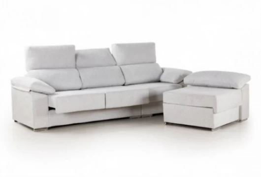 Sofá chaiselongue gris, Mod. Carolina Chaiselongue y Rinconeras en Bilbao