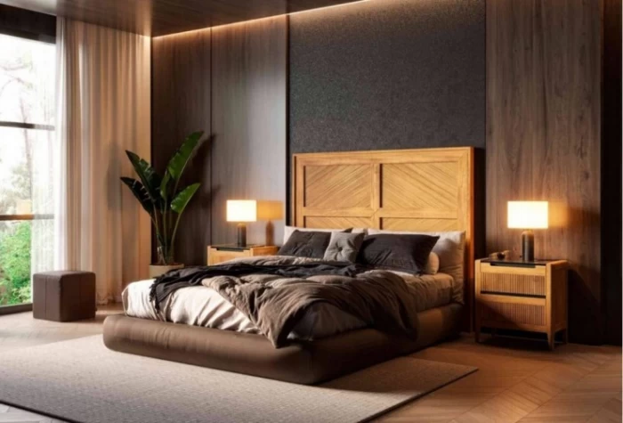 Cabecero cama y 2 mesitas, Mod. Tallin 5 Conjuntos Dormitorio en Bilbao