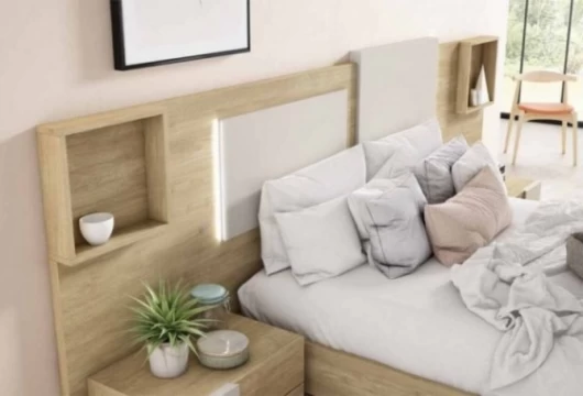 Cabecero de cama y 2 mesitas Mod. Andria Conjuntos Dormitorio en Bilbao