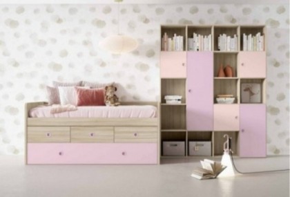 Dormitorio juvenil con libreria Mod. Doraemon Dormitorio Completo juvenil en Bilbao