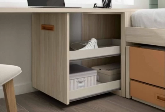 Dormitorio juvenil con altillo dos puertas Mod. Farouk Dormitorio Completo juvenil en Bilbao