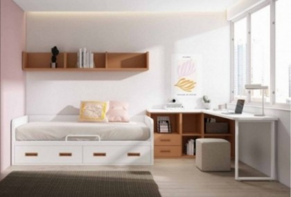 Dormitorio juvenil con escritorio, Mod. Scorfano Dormitorio Completo juvenil en Bilbao