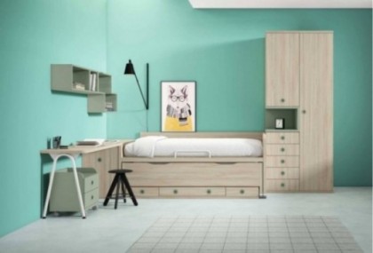 Dormitorio juvenil completo, Mod. Angus Dormitorio Completo juvenil en Bilbao