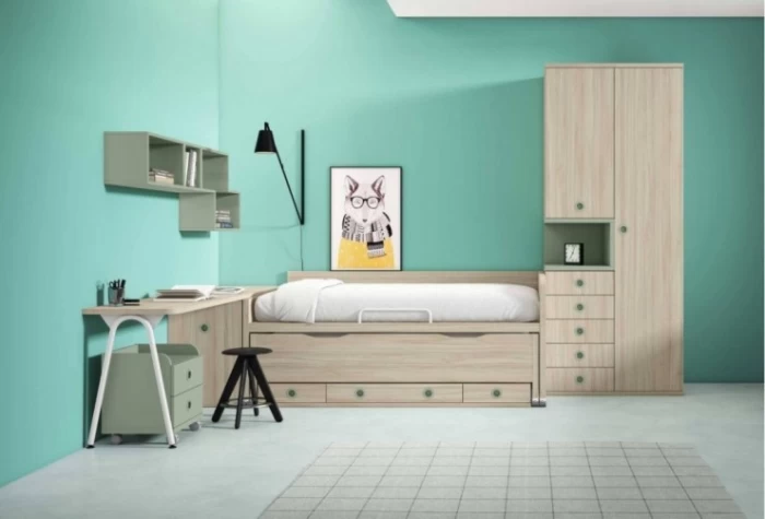 Dormitorio juvenil completo, Mod. Angus Dormitorio Completo juvenil en Bilbao