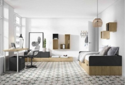 Dormitorio juvenil con zona de estudio, Mod. Namari Dormitorio Completo juvenil en Bilbao