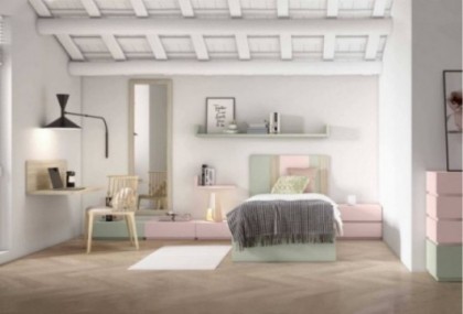 Dormitorio juvenil con cama individual, Mod. Rocky