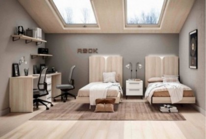 Dormitorio con 2 camas, Mod. Misuri Dormitorio Completo juvenil en Bilbao