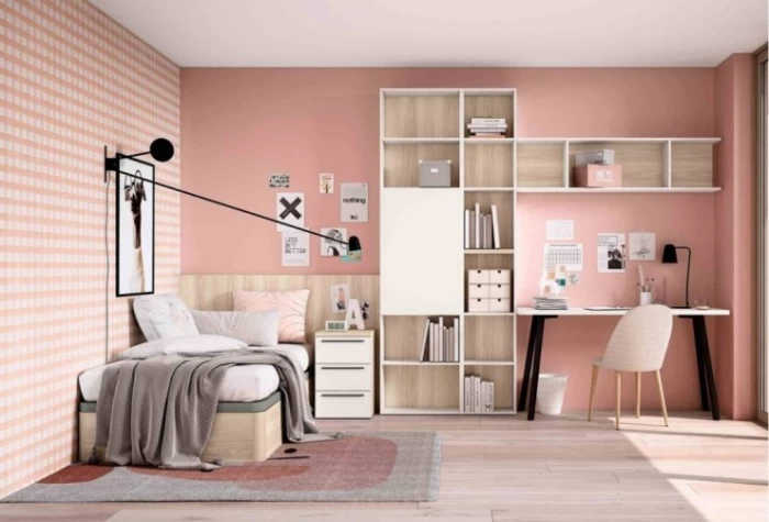 Dormitorio con 1 mesita, Mod. Yalia Dormitorio Completo juvenil en Bilbao