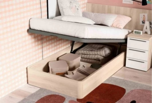 Dormitorio con 1 mesita, Mod. Yalia Dormitorio Completo juvenil en Bilbao