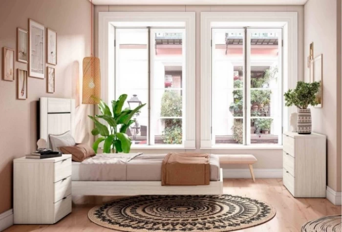 Dormitorio con 1 mesita, Mod. Ohio Conjuntos Dormitorio en Bilbao