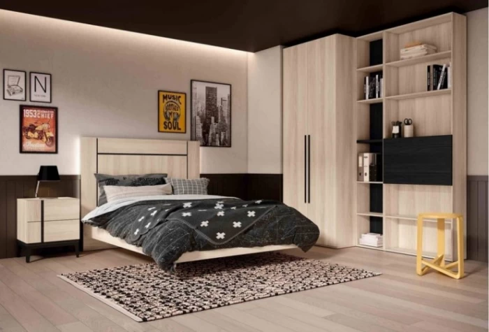 Dormitorio con 1 mesita, Mod. Oklahoma Conjuntos Dormitorio en Bilbao