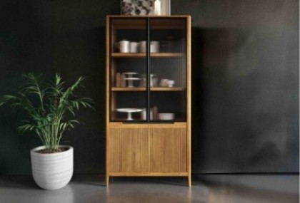Vitrina con 3 estantes 100cm, Mod. Tallin Vitrinas de salón en Bilbao