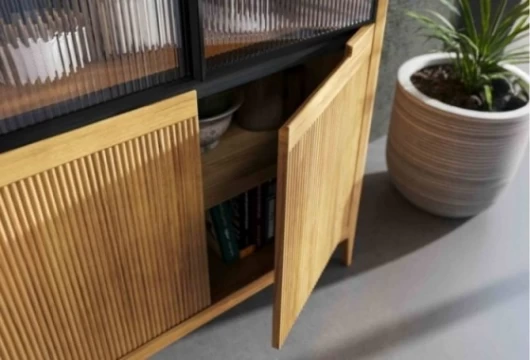 Vitrina con 3 estantes 100cm, Mod. Tallin Vitrinas de salón en Bilbao