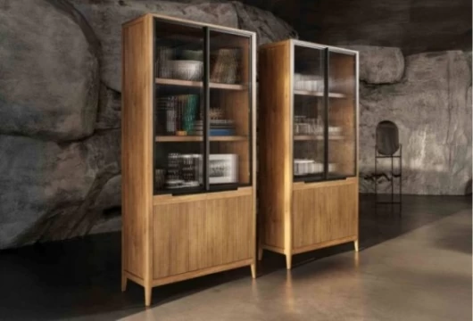 Vitrina con 3 estantes 100cm, Mod. Tallin Vitrinas de salón en Bilbao